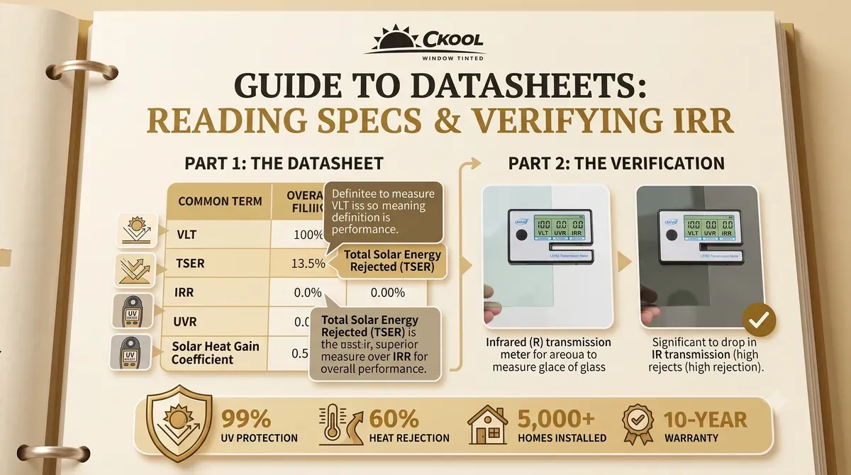 How to Read a Window Film Datasheet and Verify IRR