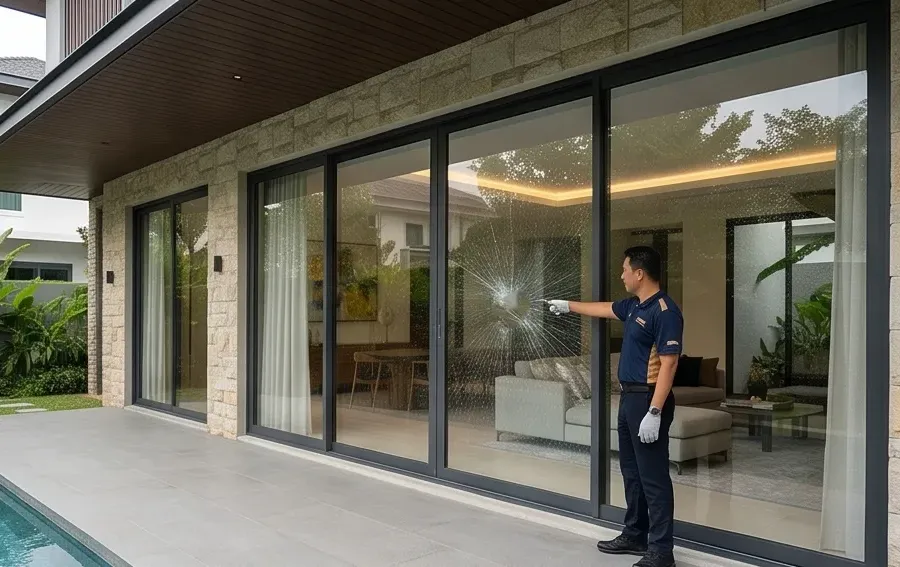 Executive Bungalow - Safety & Security Film (Clear 6 Mil) installation photo 2