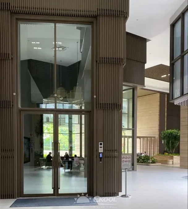 Completed residential window film tinting on high-rise condominium glass panels in Desa ParkCity