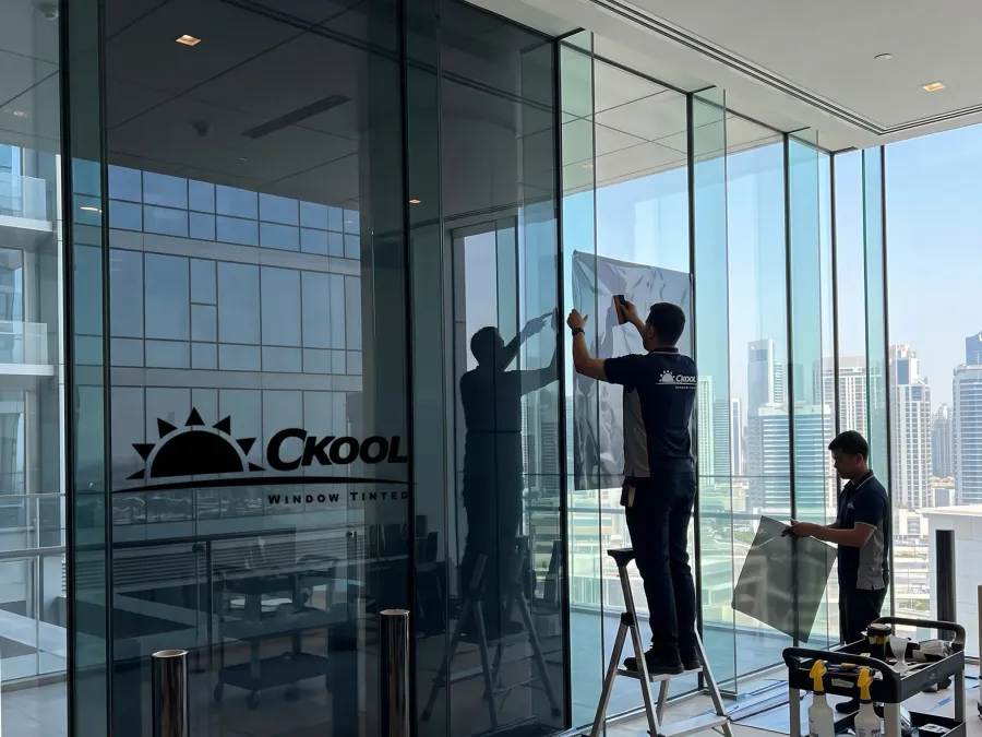 Luxury High-rise Commercial Building - Privacy Film (One-way Reflective) installation photo 2
